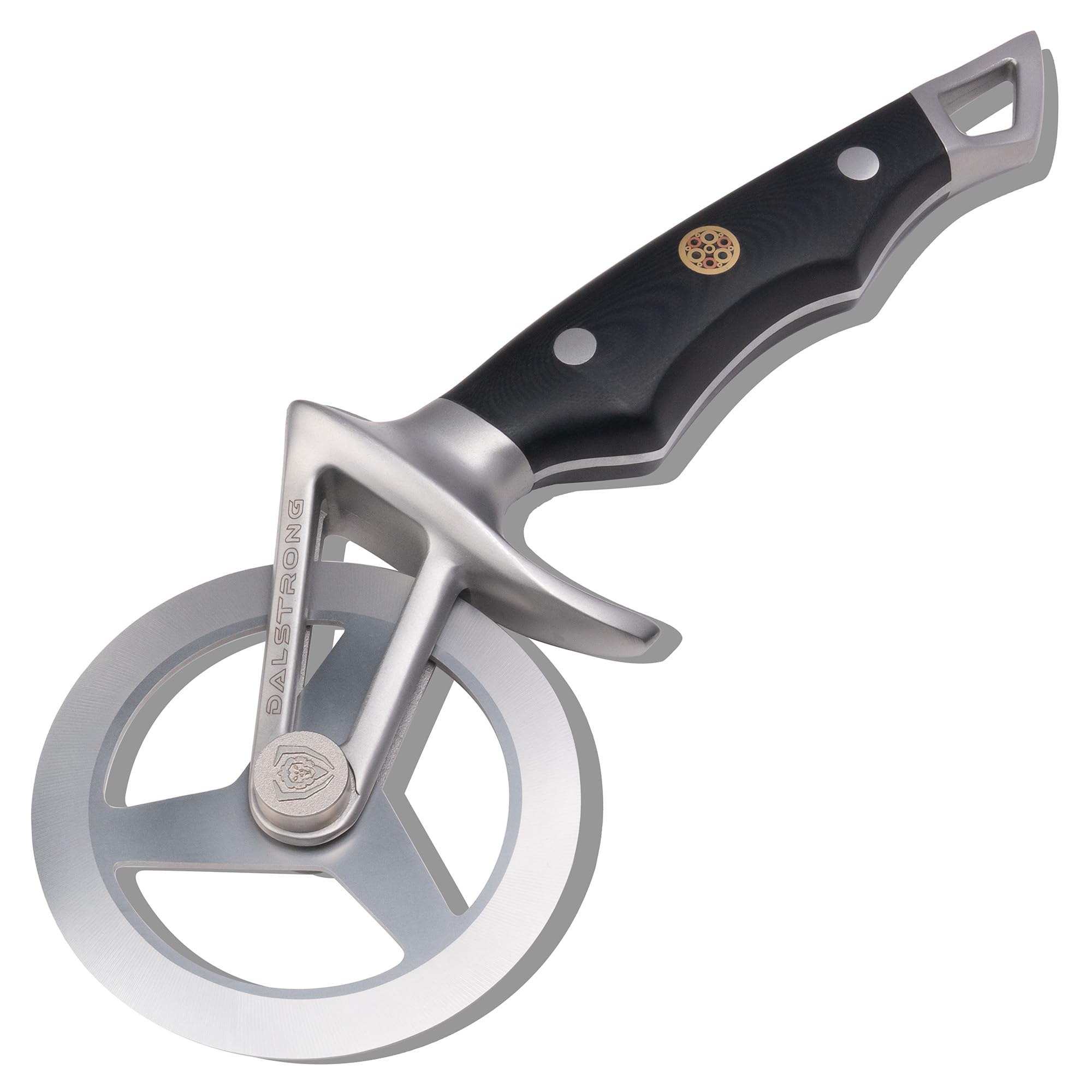 Dalstrong Orbit Razor front view showing wheel and handle for precise slicing