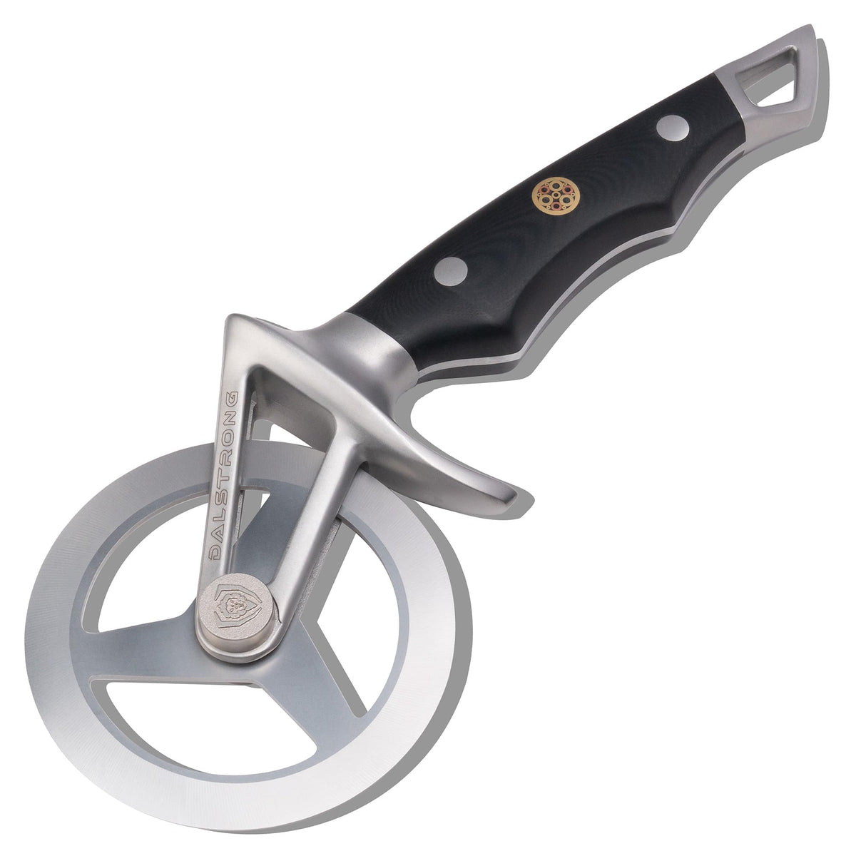Dalstrong Orbit Razor front view showing wheel and handle for precise slicing
