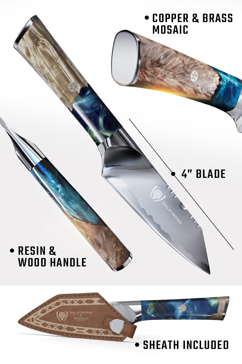 Dalstrong paring knife full tang and bolster showing strength and stability