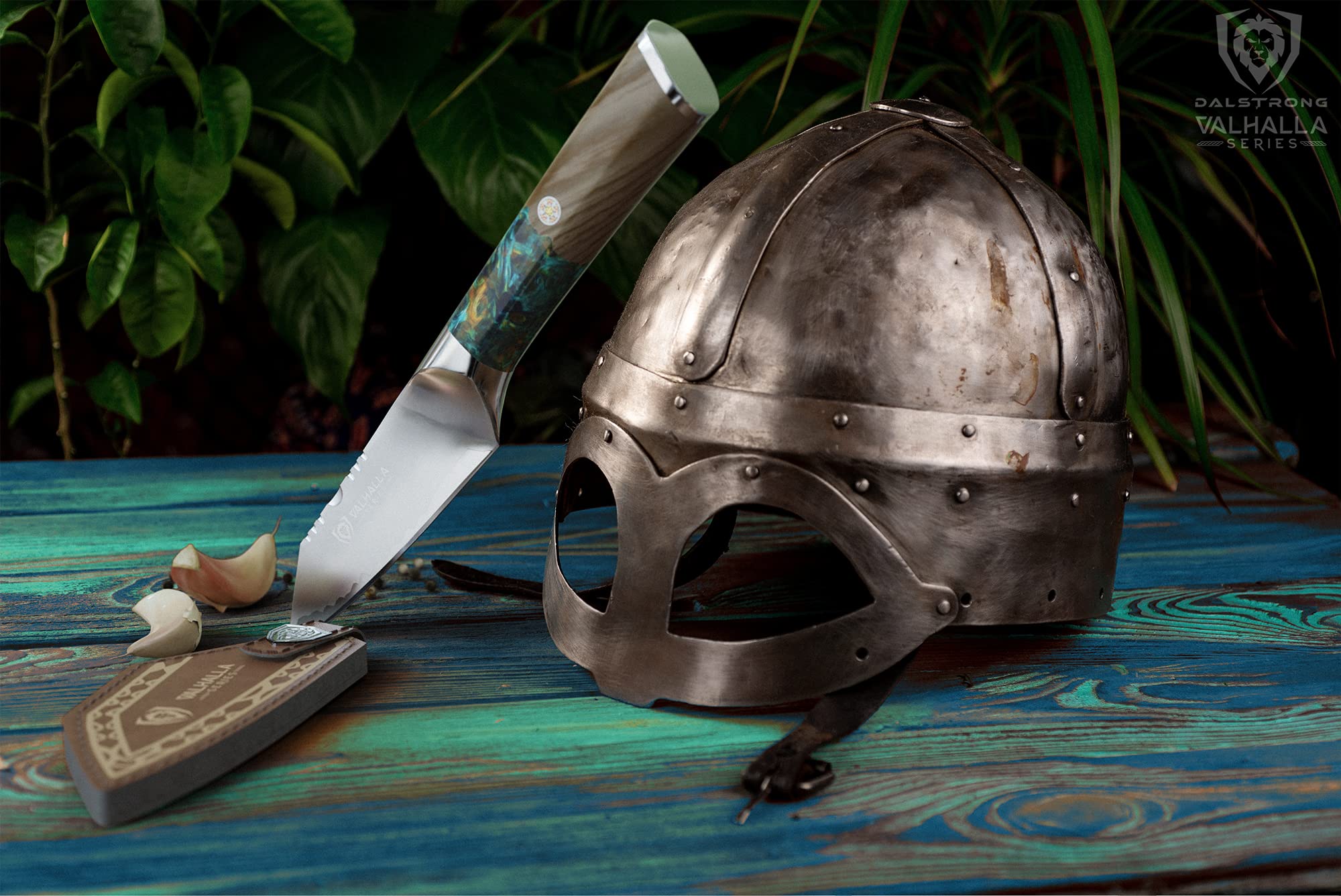 Dalstrong paring knife on kitchen counter with ingredients showing practical use