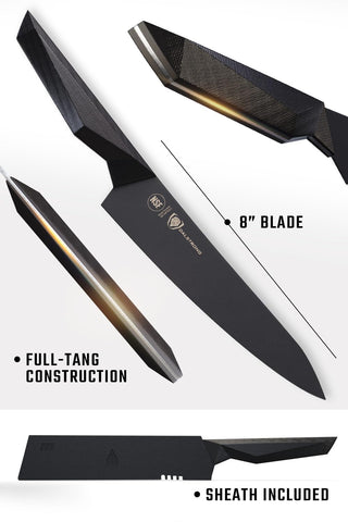 Dalstrong blade edge thickness close-up illustrating sharpenability and edge geometry