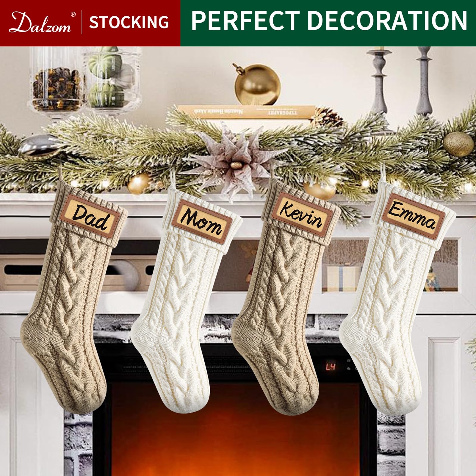 Dalzom reinforced hanging loop and kraft cards ready to label names