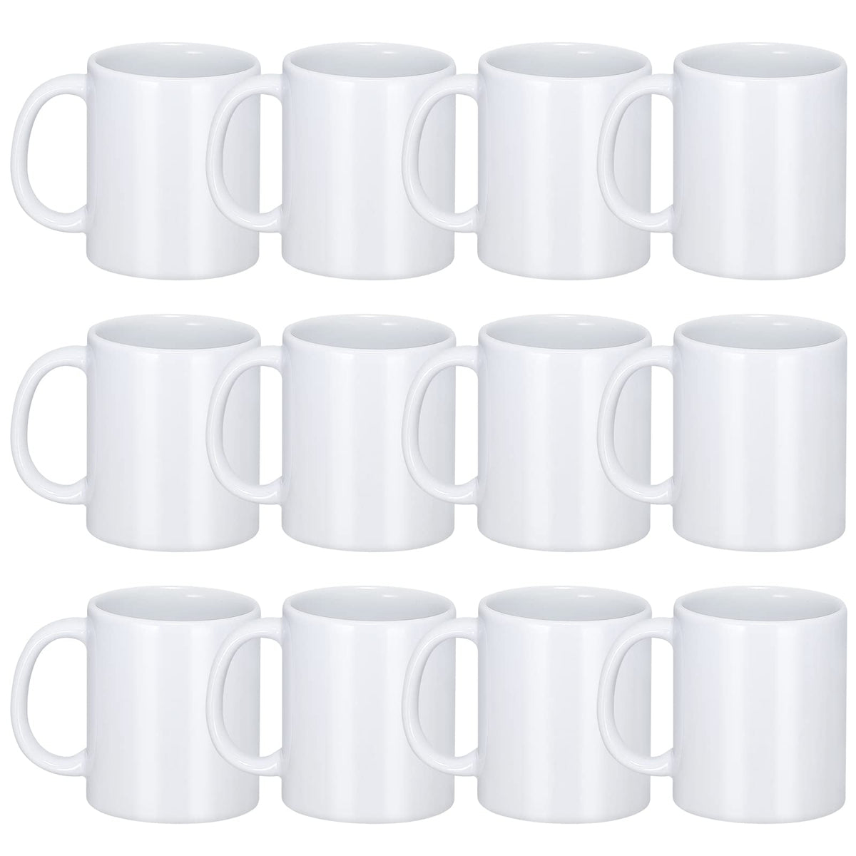 DANALLAN front view of 11oz mug set showing clean white finish and branding, ideal for customization
