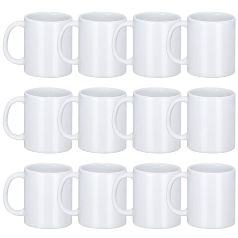 DANALLAN front view of 11oz mug set showing clean white finish and branding, ideal for customization