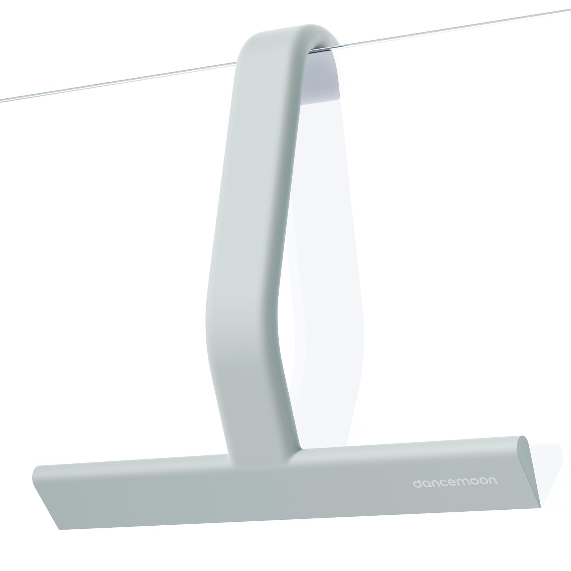 dancemoon front view of sage green squeegee showing shape and finish for tidy storage