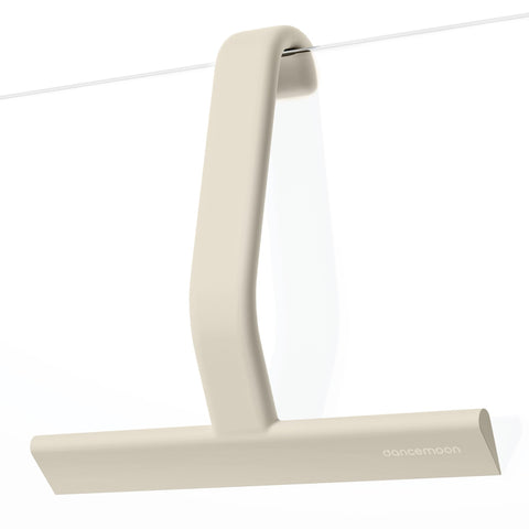 dancemoon front view showing light taupe squeegee and compact design, easy storage