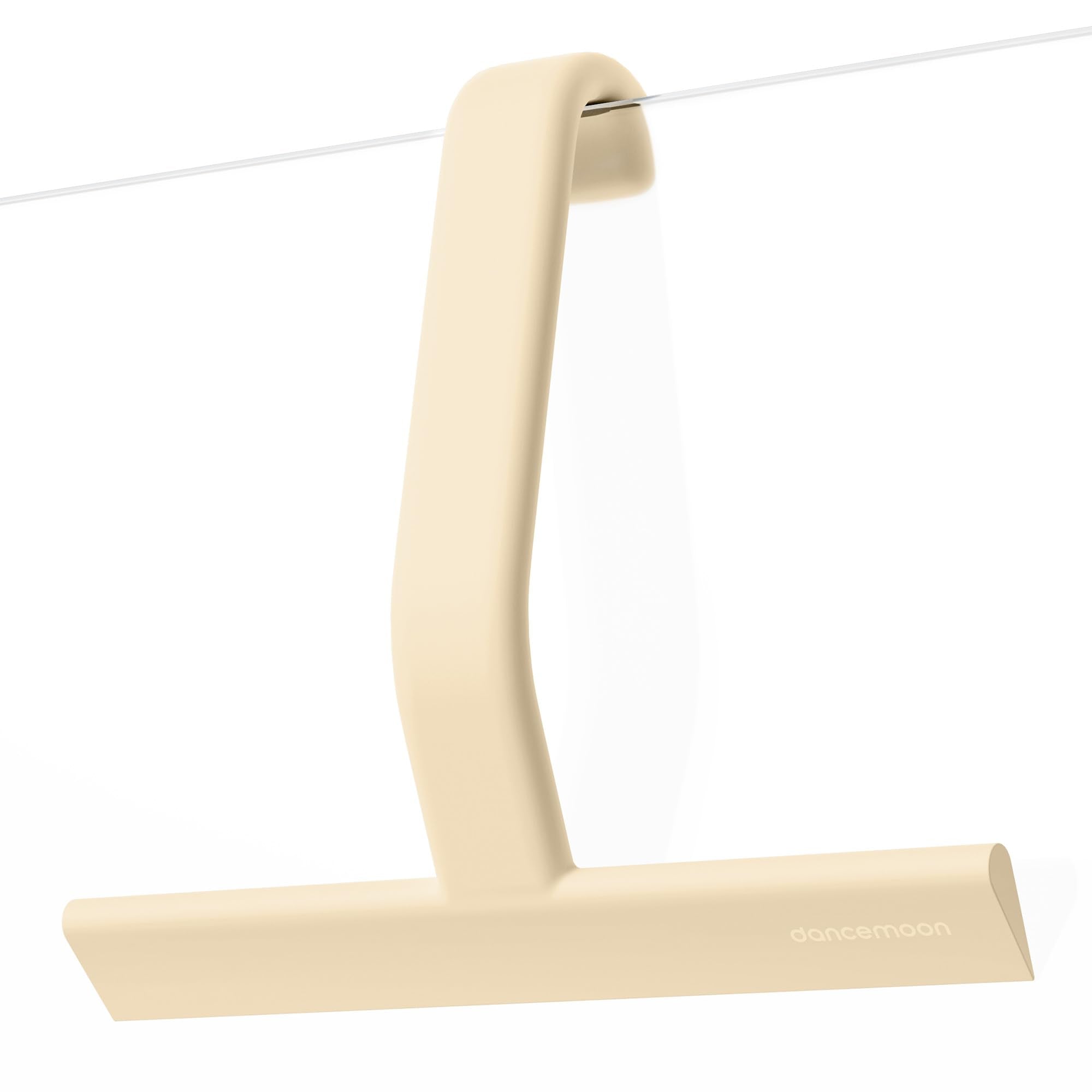 dancemoon JustHang front view showing entire squeegee and hook, clear storage benefit