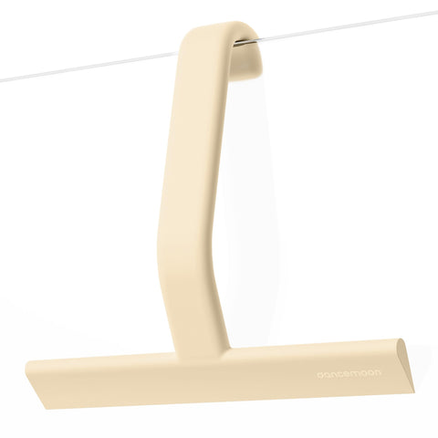 dancemoon JustHang front view showing entire squeegee and hook, clear storage benefit