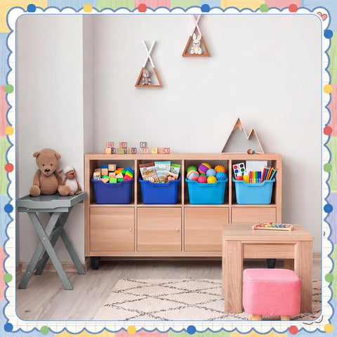 Dandat lifestyle scene in playroom demonstrating neat, child-friendly storage