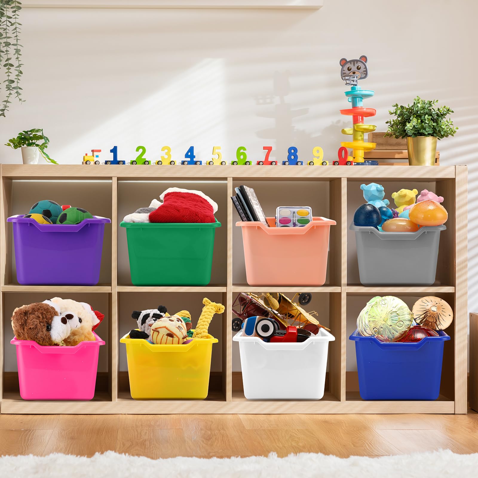 Dandat bin beside ruler and toy demonstrating exact size and scale fit