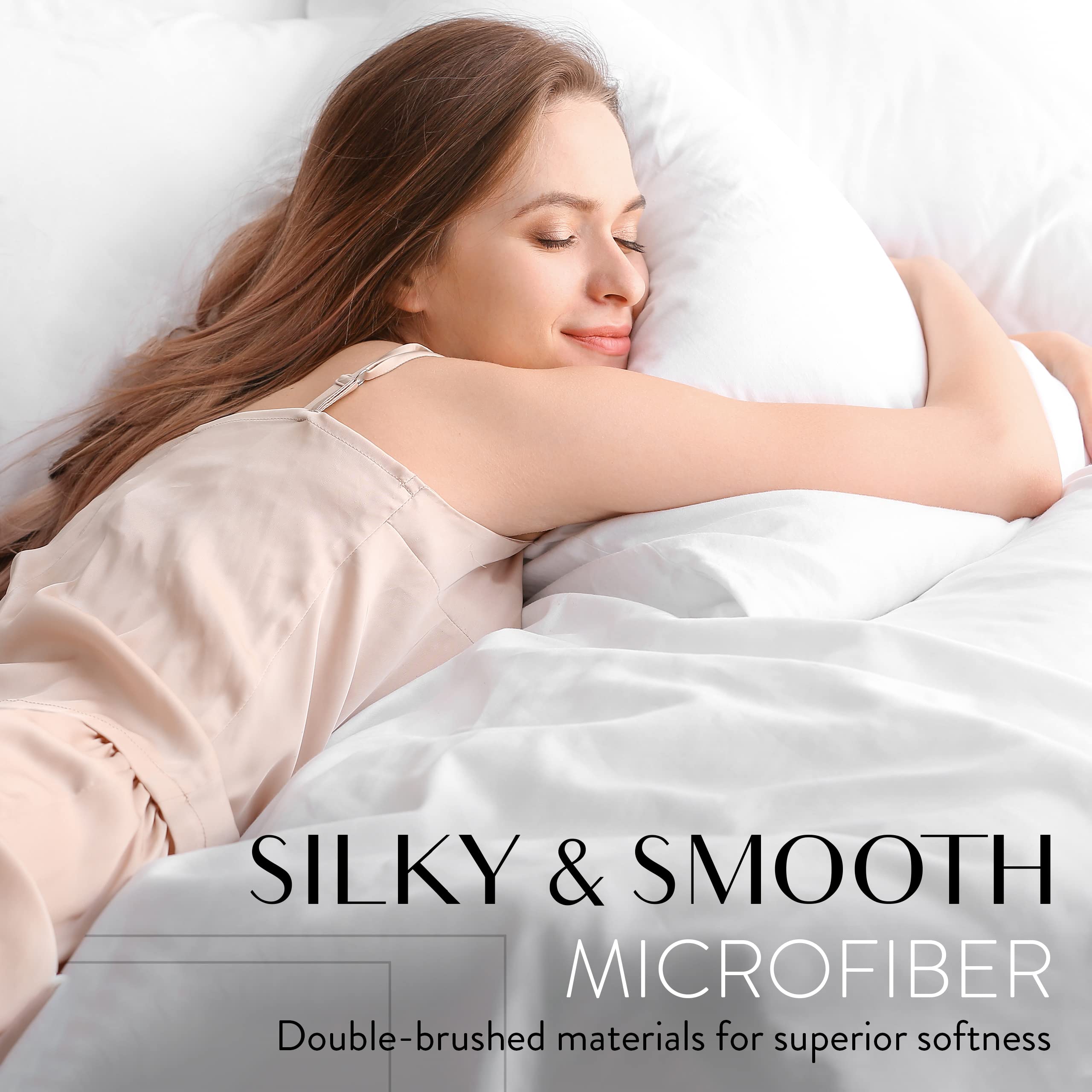 Danjor Linens microfiber texture close-up highlighting soft, brushed comfort