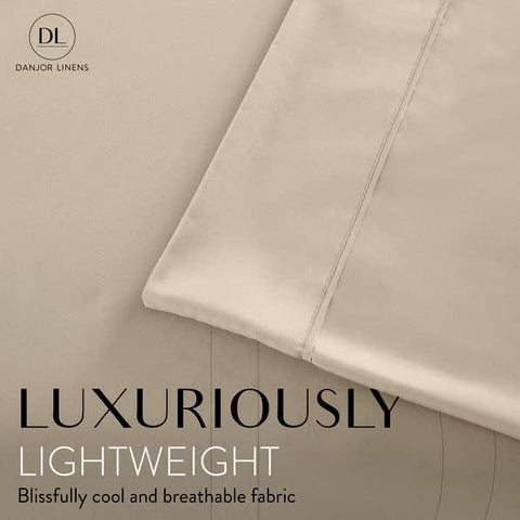 Danjor Linens four pillowcases neatly arranged to highlight extra pillows for guest-ready convenience benefit spare options