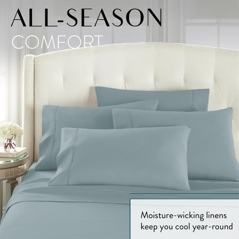 Danjor Linens Cal King size comparison demonstrating scale and mattress fit