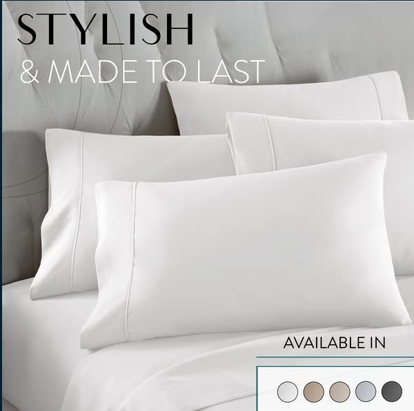 Danjor Linens sheets on styled bedroom promoting a calm sleep environment