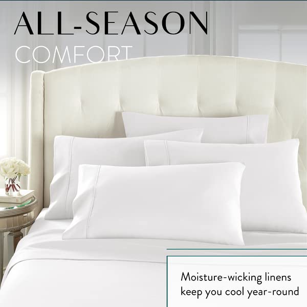 Danjor Linens Cal King on mattress to show correct size and scale