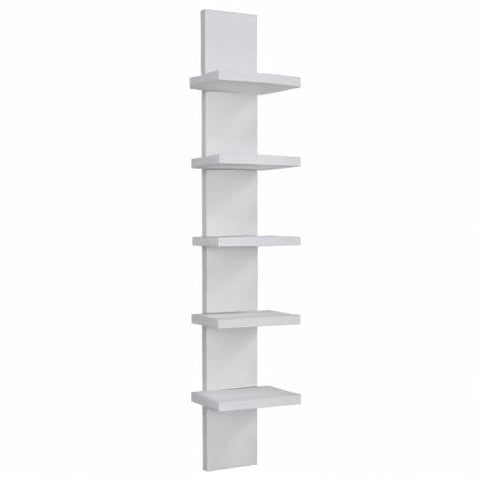 Danya B shelf styled in living room to add modern accent and display space