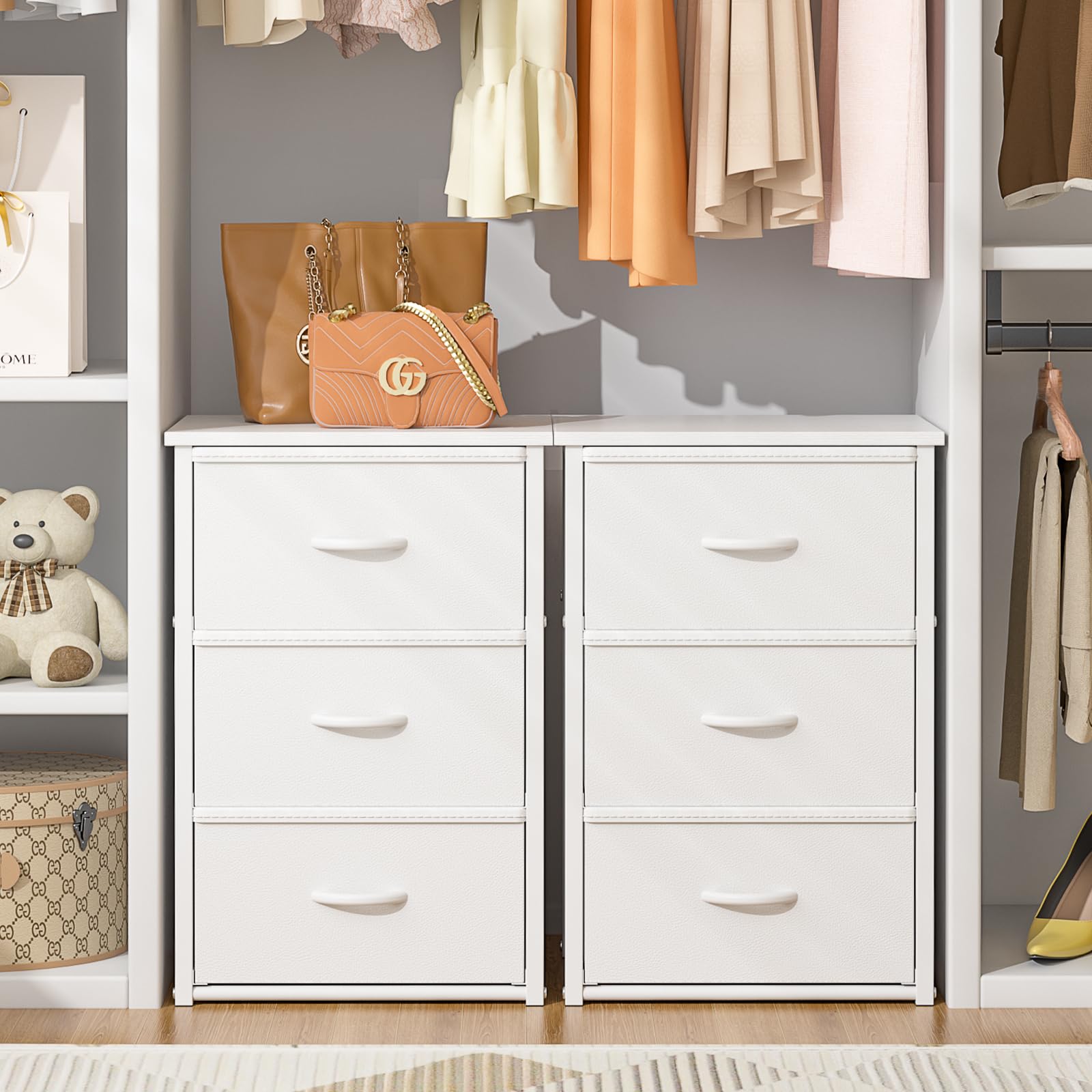 DAOUTIME front view showing six drawers and neat storage benefit