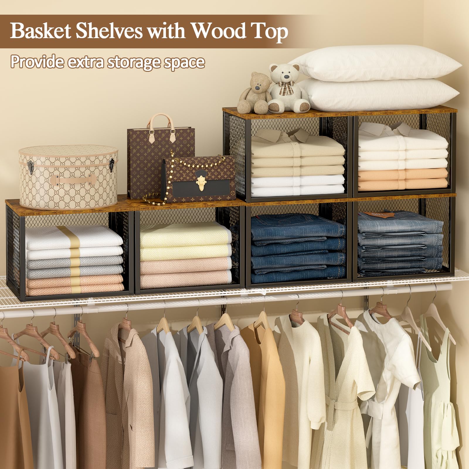 DAOUTIME interior view with folded clothes highlighting breathable mesh storage and quick visibility