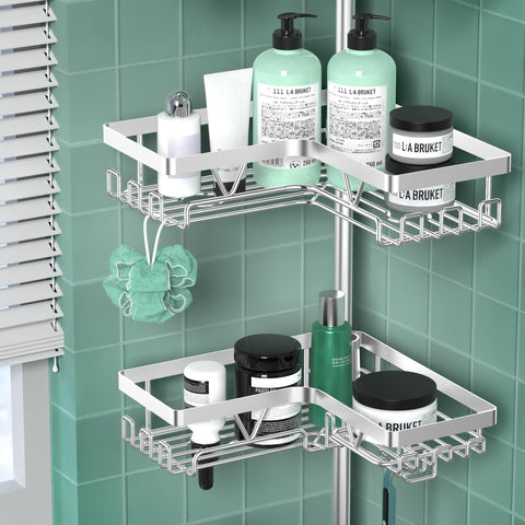 DAOYA basket hooks and drainage holes organizing loofahs and razors