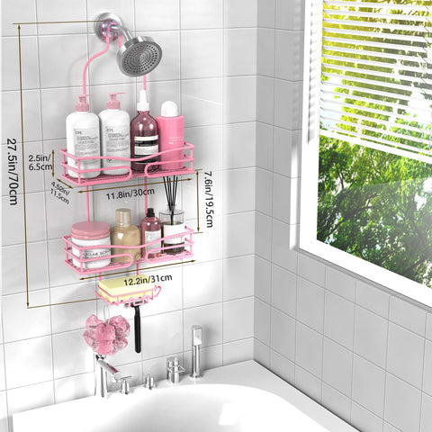 DAOYA installed in bathroom adding pink accent and space-saving benefit