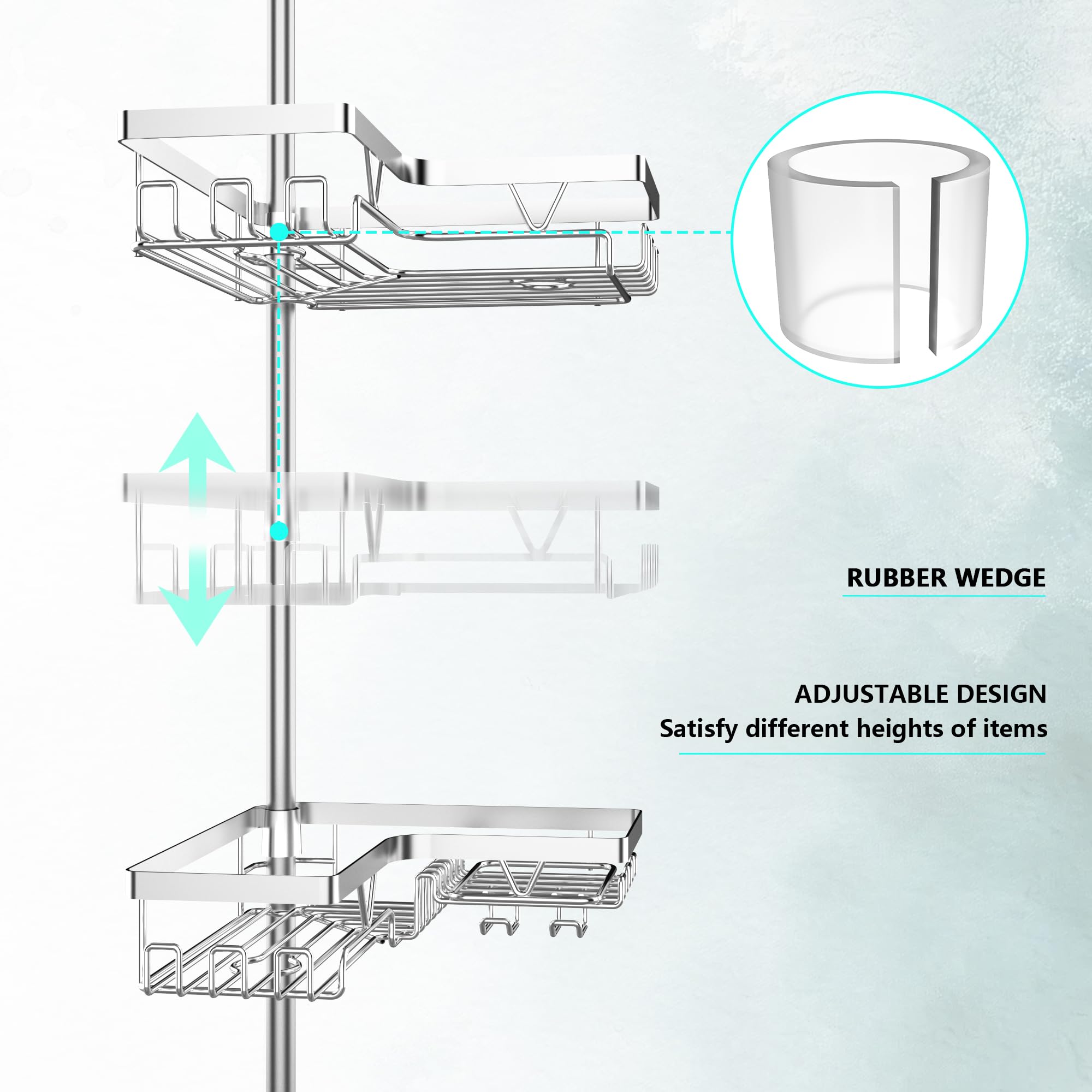 DAOYA close-up of telescoping rod and twist-lock for adjustable height