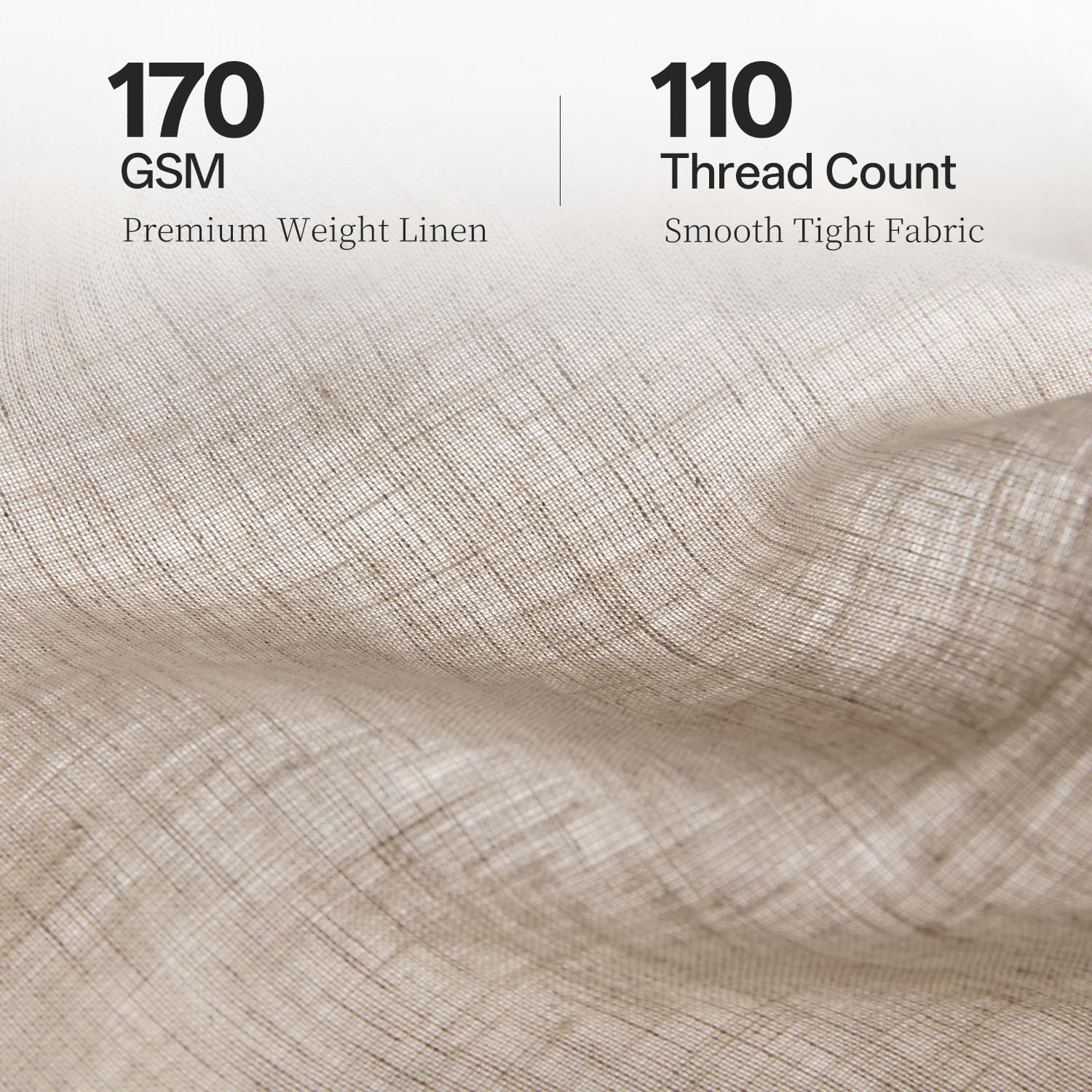DAPU styled bedroom scene displaying linen bedding offering timeless neutral decor versatility