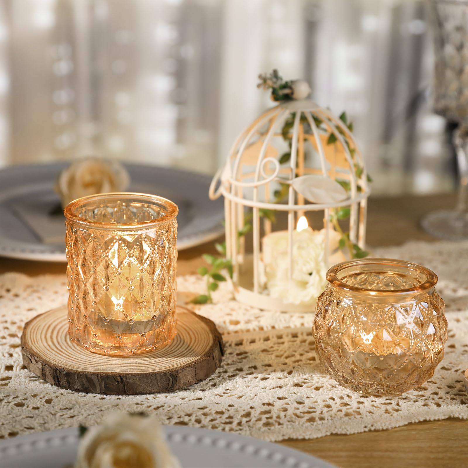 DARJEN votives lining a wedding aisle enhancing ceremony ambiance benefit