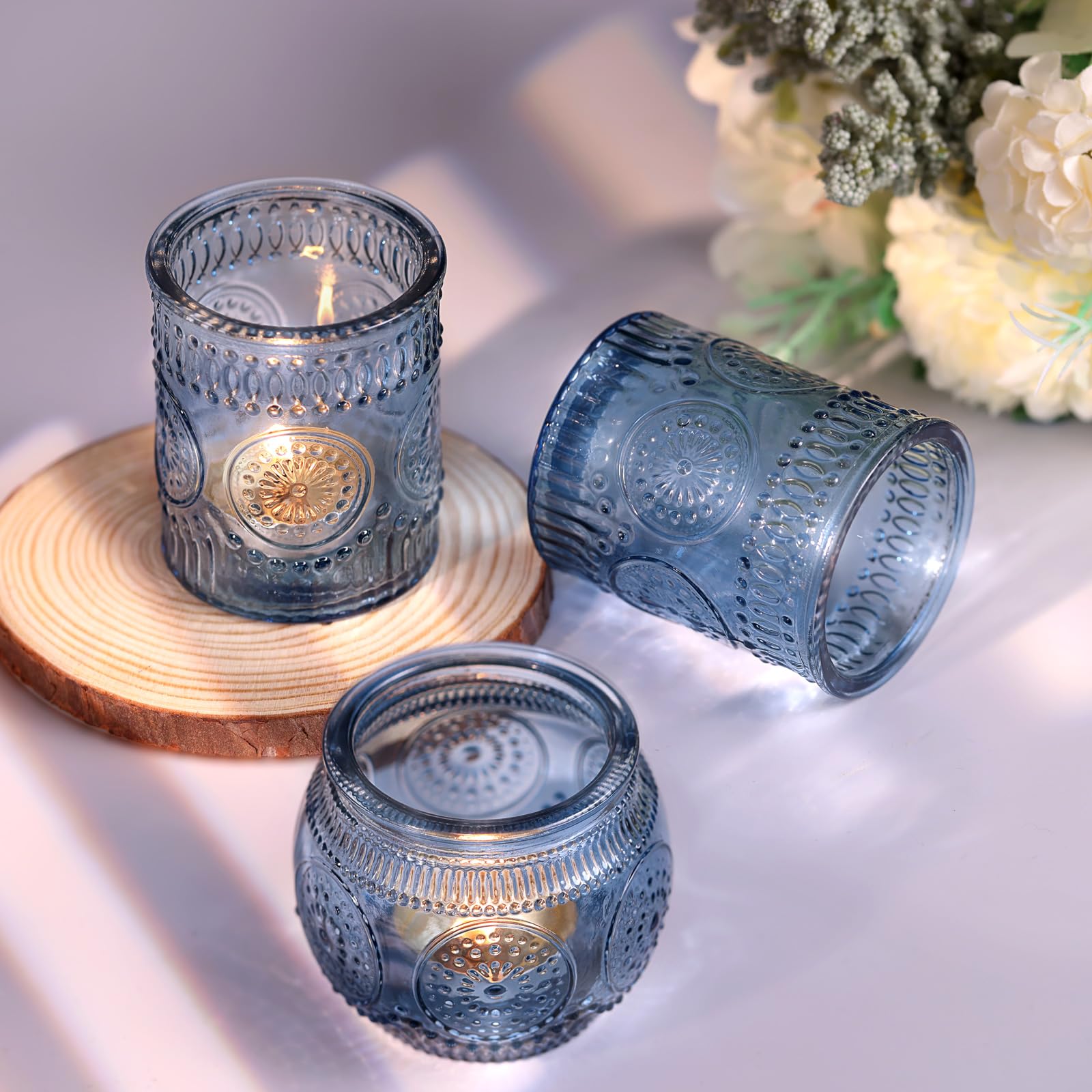 DARJEN two holders styled on mantel adding vintage decorative charm