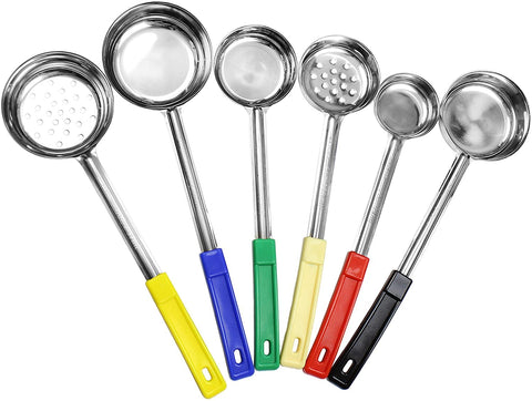 Darware front view of six-piece ladle set showing color-coded handles for quick selection