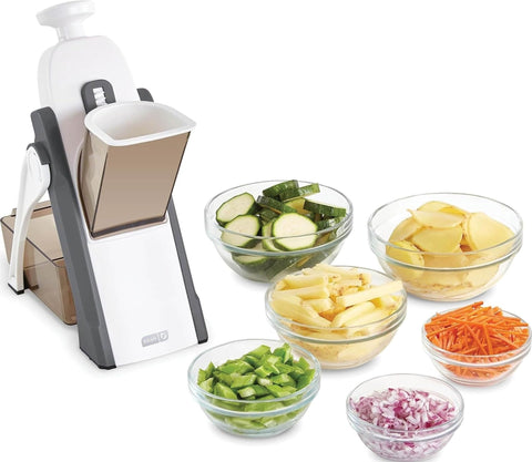 Dash Safe Slice mandoline front view showing compact design and stability