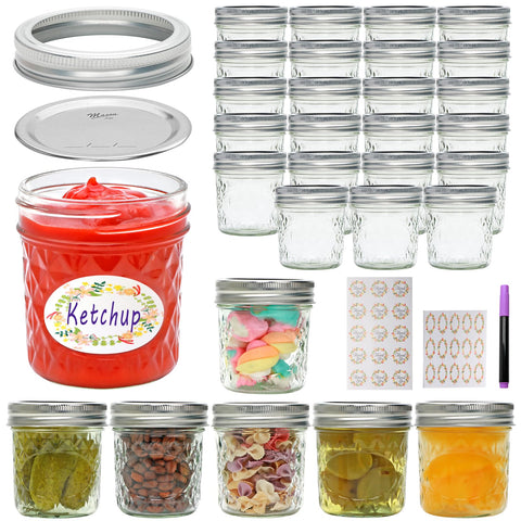Datttcc front pack of 30 jars showing neat storage and convenience