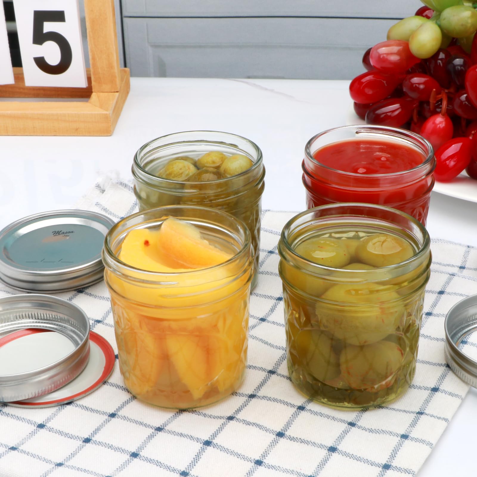 Datttcc labeled jars on shelf showing neat pantry organization