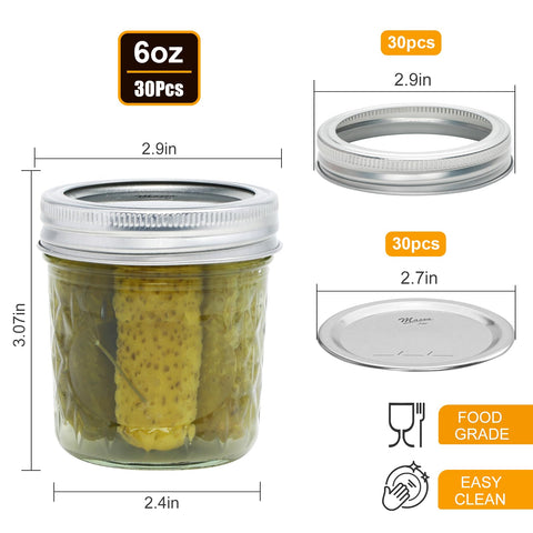 Datttcc single 6oz jar front view highlighting clear glass visibility