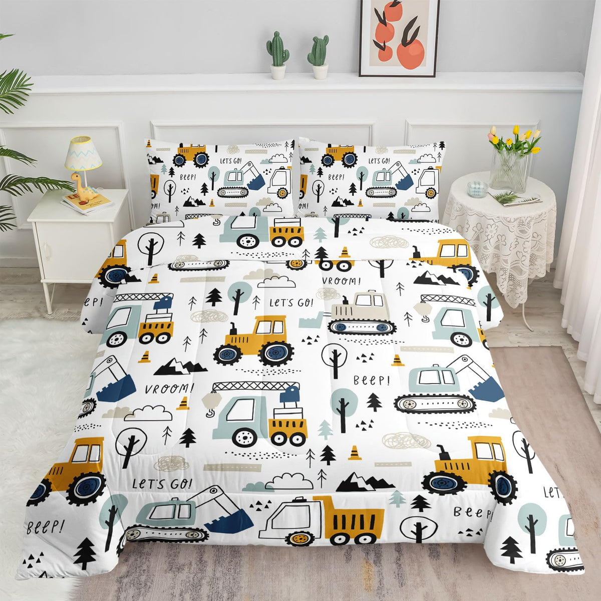 Datura home front packaging showing excavator design and vibrant colors for playful decor