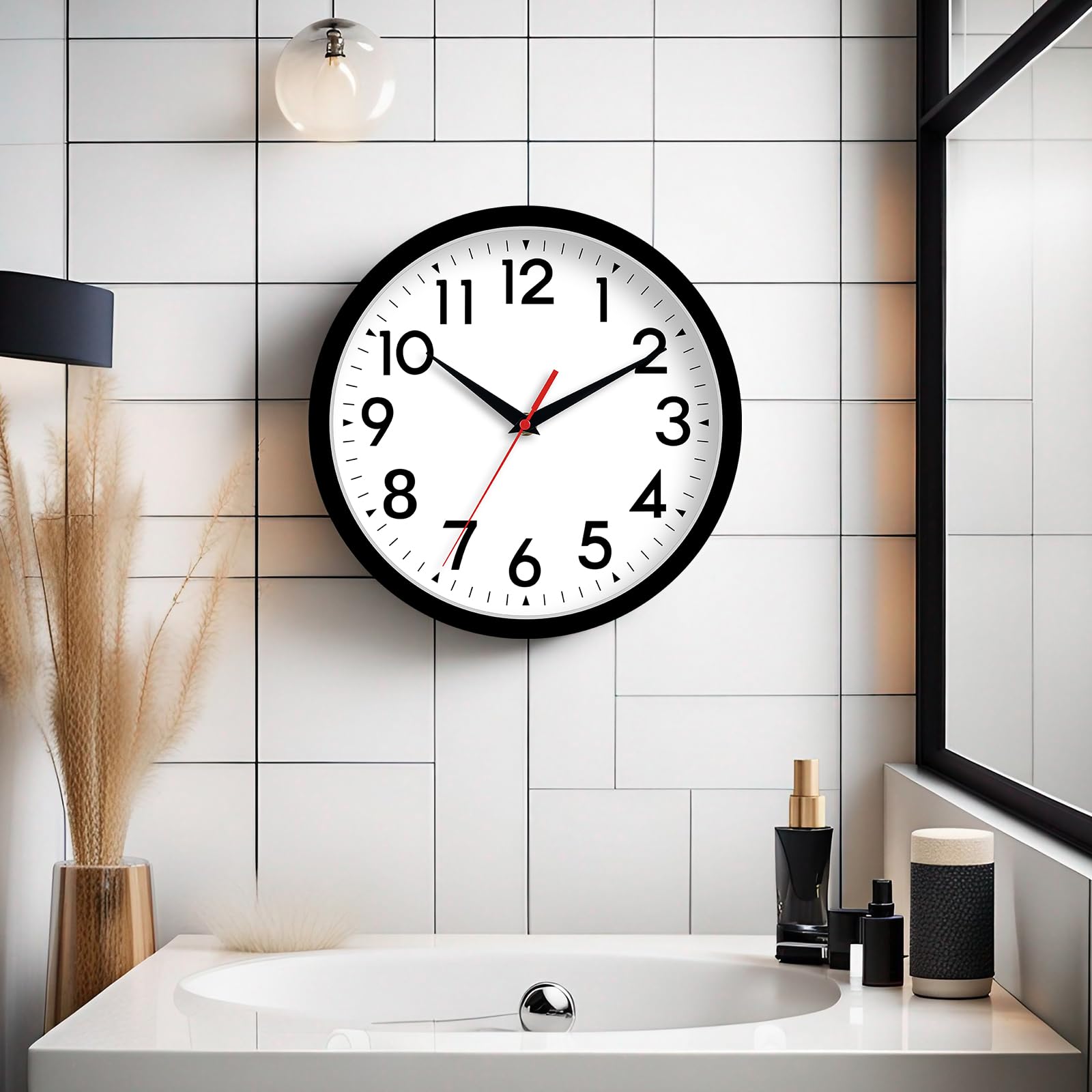 DAXSMY mounted in living room creating quiet, stylish timekeeping