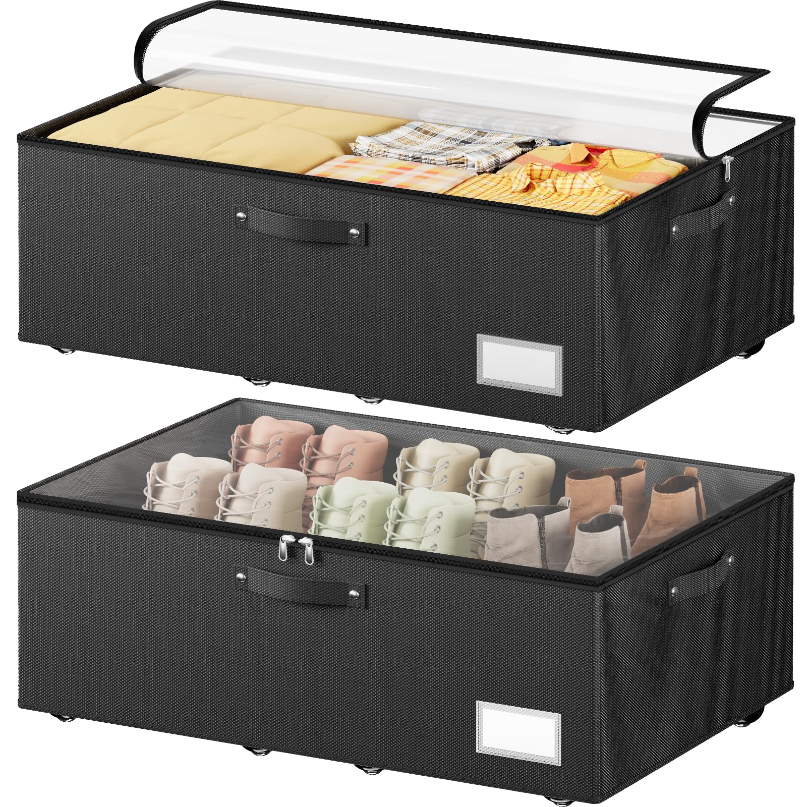 Dayacoco front view of under bed storage showing compact footprint and organization benefits