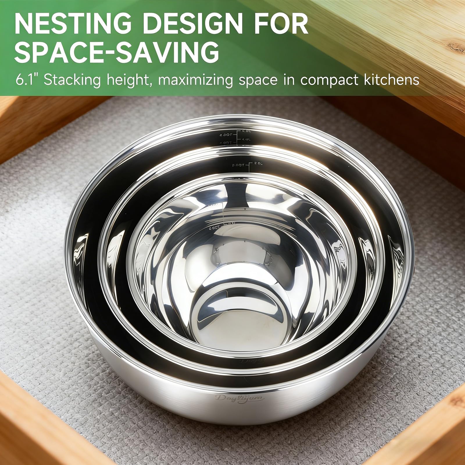 Dayliyum lifestyle kitchen counter showing bowls used for meal prep