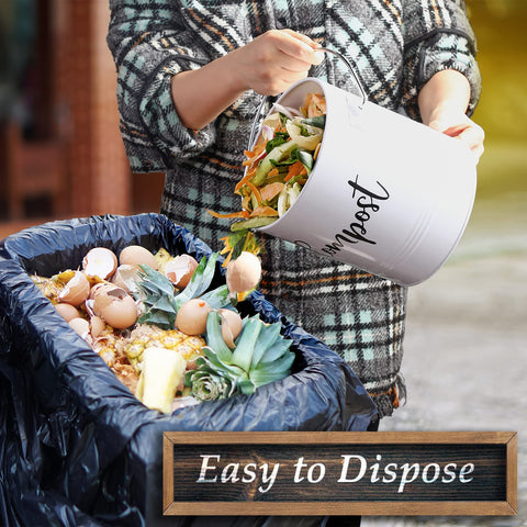 DAYYET compost bin beside common kitchen items showing compact scale benefit