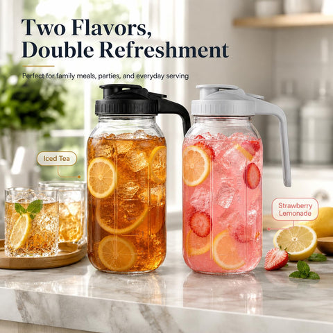 DAZHICN wide mouth filled with ice and fruit for easy filling and attractive presentation