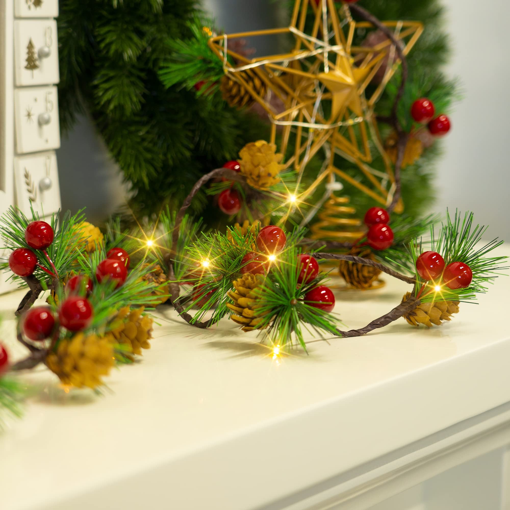 Dazzle Bright lifestyle scene on dining table adding cozy holiday atmosphere