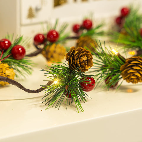 Dazzle Bright scale comparison showing garland length held by hand for sizing