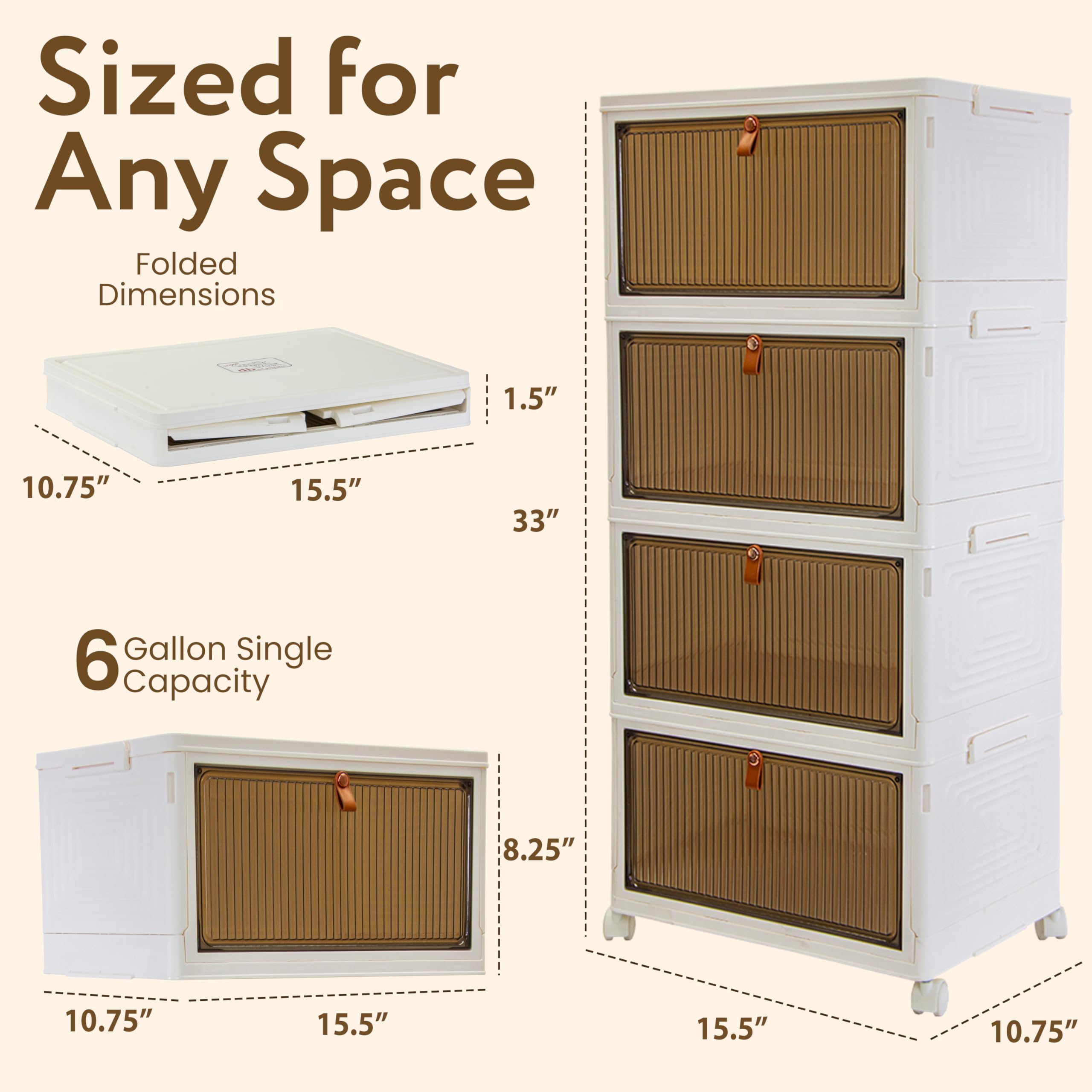 dbest products dorm room scene with stacked bins keeping small spaces organized benefit
