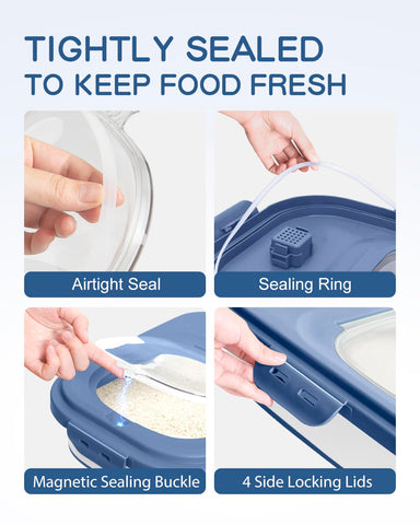 DDMOMMY double-seal lid and four locks preserving dryness