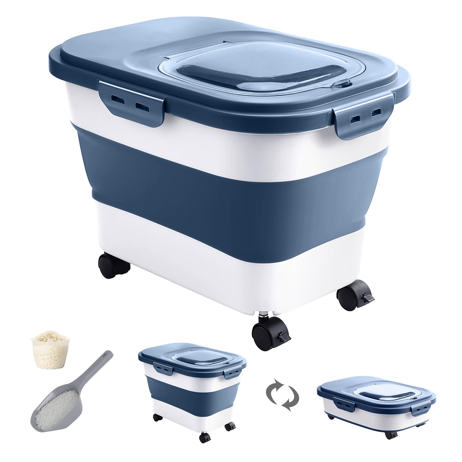 DDMOMMY front view of full-size container showing capacity and portability