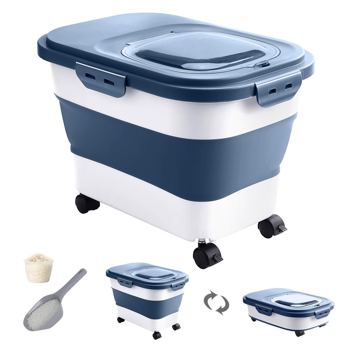 DDMOMMY front view of full-size container showing capacity and portability
