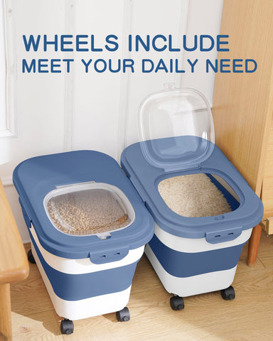 DDMOMMY scoop and measuring cup included for tidy dispensing