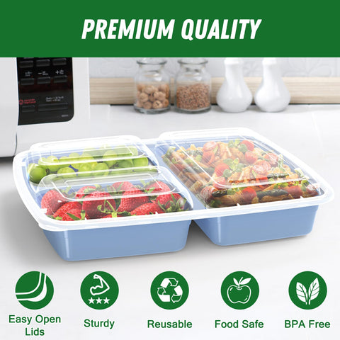 Dealusy interior shot showing three compartments for portion control and separation