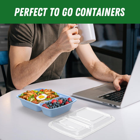 Dealusy container in freezer and microwave illustrating temperature versatility