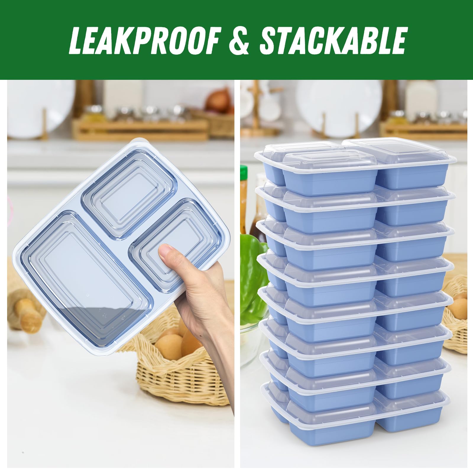 Dealusy stacked containers illustrating space-saving storage and neat organization