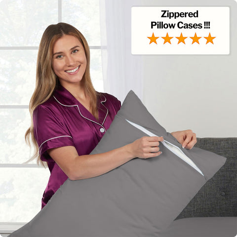 DeaLuxe oversized flat sheet draping over mattress demonstrating full coverage